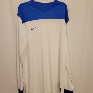 Nike LS Shoot Around II Basketball Jersey Style Size XLT Navy White